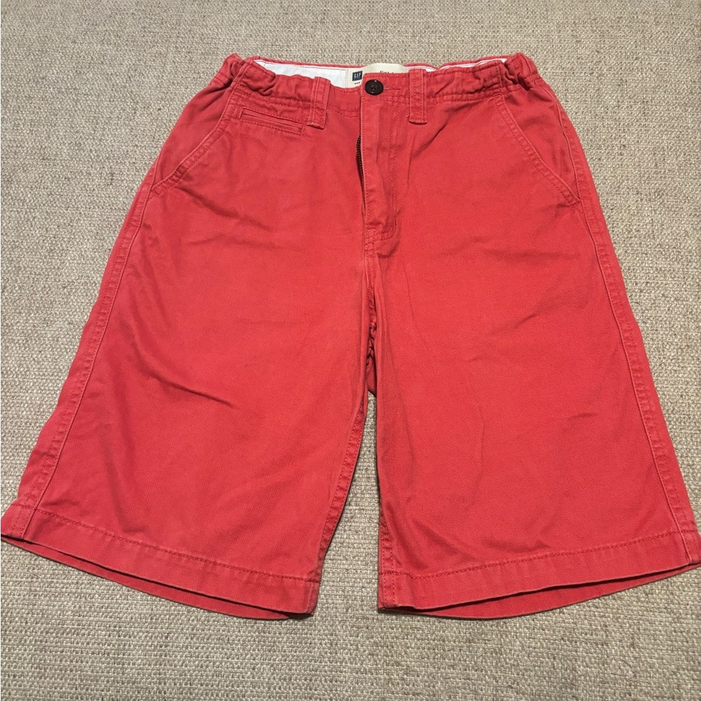 GapKids Boys Flat Front Red Shorts